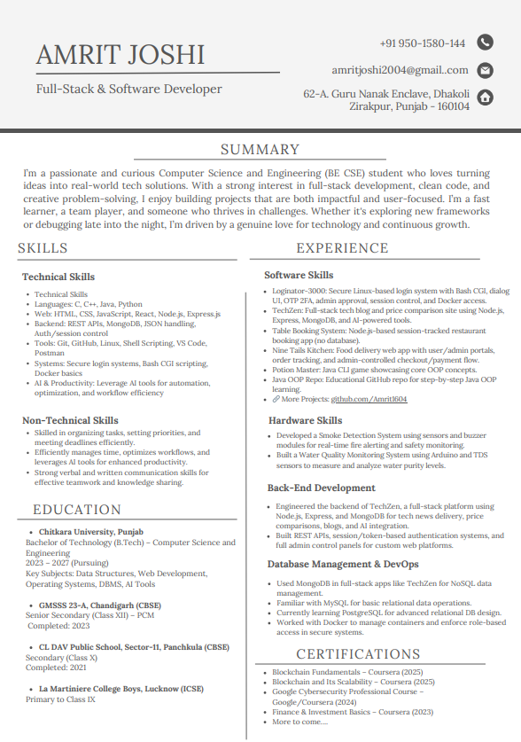 Resume Preview